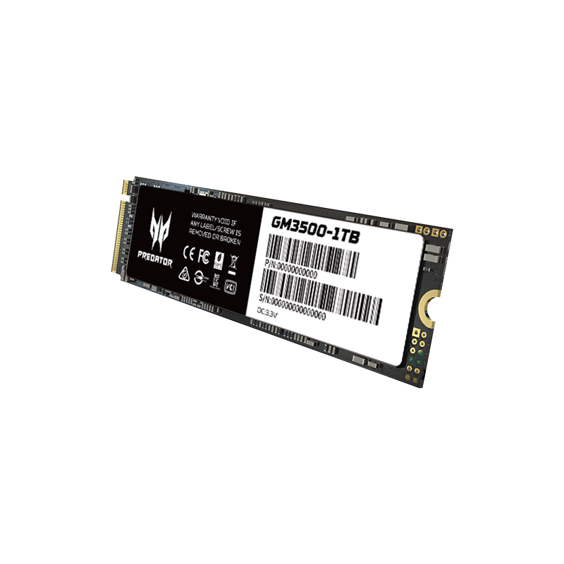 Predator GM3500 M.2 SSD, PCIe Gen 3.0x4, NVME 1.3, 3400 MB/s, 1TB