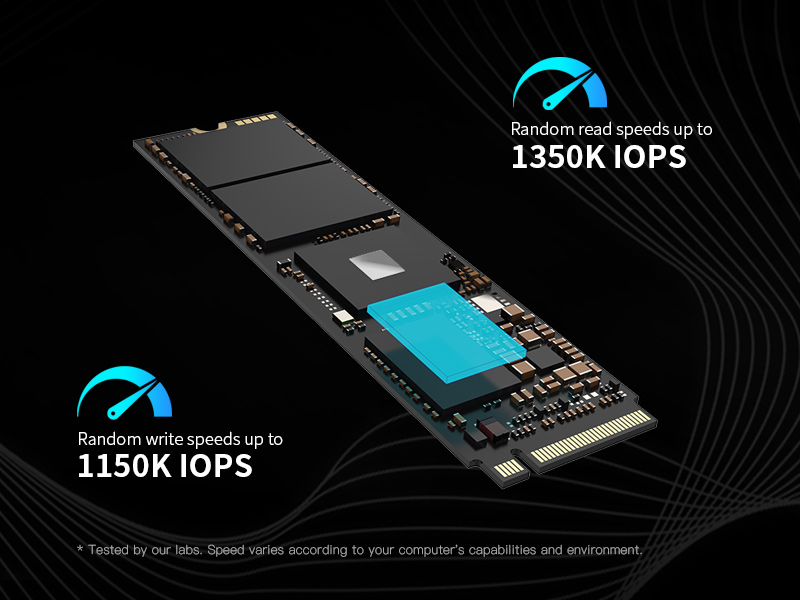 An independent DRAM cache extends product lifespan and lets Predator GM7000 reach 700K IOPS in random read and write operations.