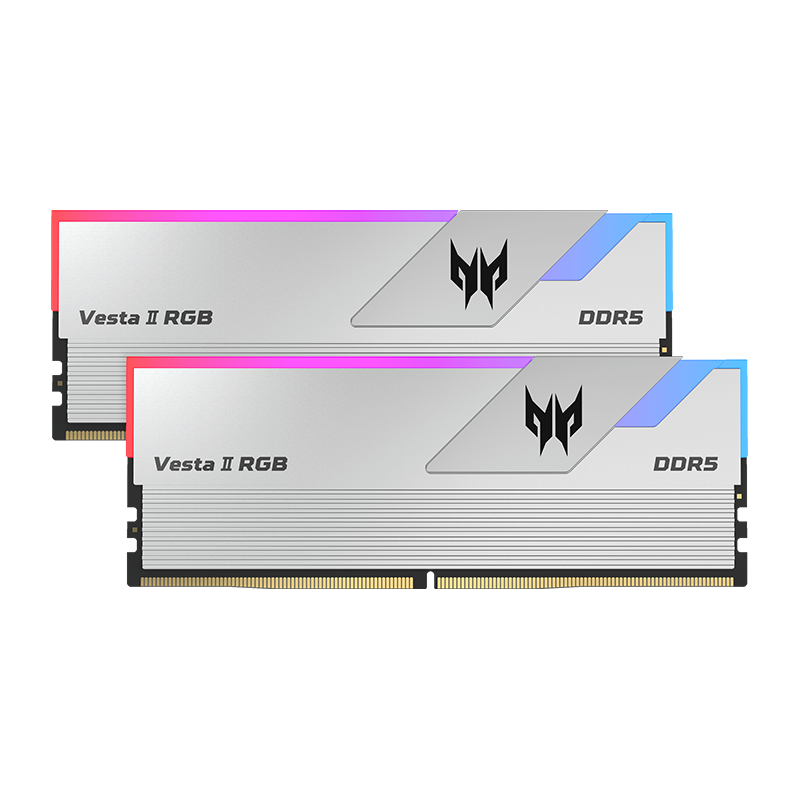 AcerPredatorVesta Ⅱ DDR5 32GB16GB×2枚シルバー Predator Vesta II DDR5 Memory 7200 MHz
