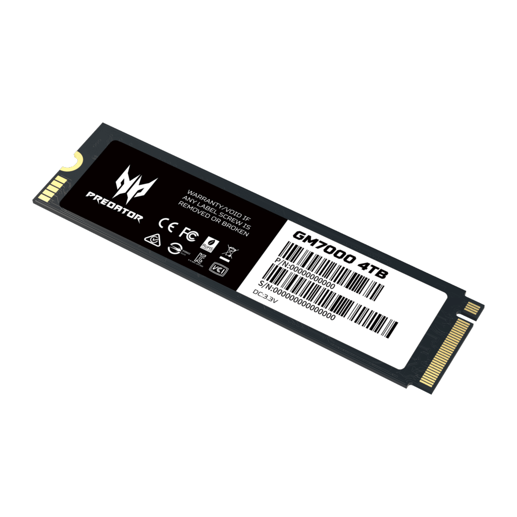 Acer Predator GM7000 M.2 up to 2TB storage and 7400 MB/s