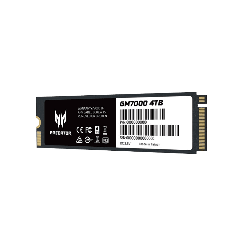 Acer Predator GM7000 M.2 up to 2TB storage and 7400 MB/s