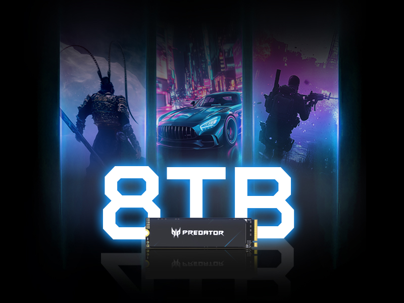 Predator GM9000 PCIe 5.0 SSD with Up to 8TB Massive Capacity for Storing AAA Games and Media Files