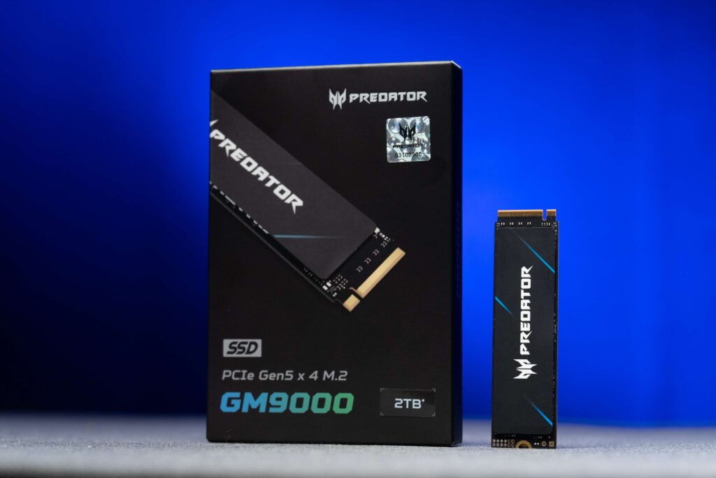 Package detail of Predator GM9000 PCIe Gen 5 SSD
