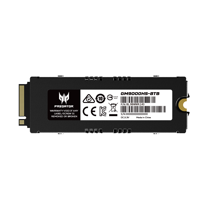 Predator GM9000 PCIe 5.0 SSD with Heatsink